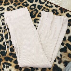 Hollister Light Pink Ribbed Joggers